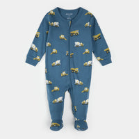 Construction Truck Print on Cobalt Blue Sleeper