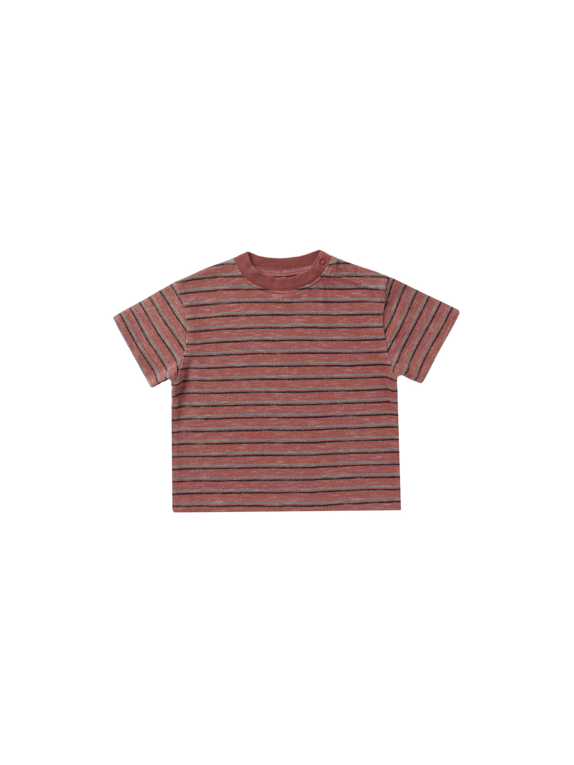 Relaxed Tee || Red Multi-Stripe