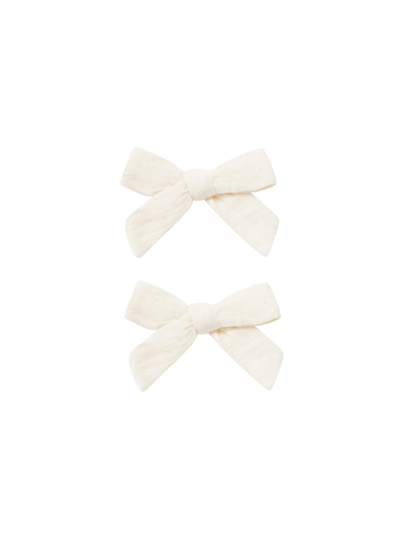 Bow With Clip || Ivory