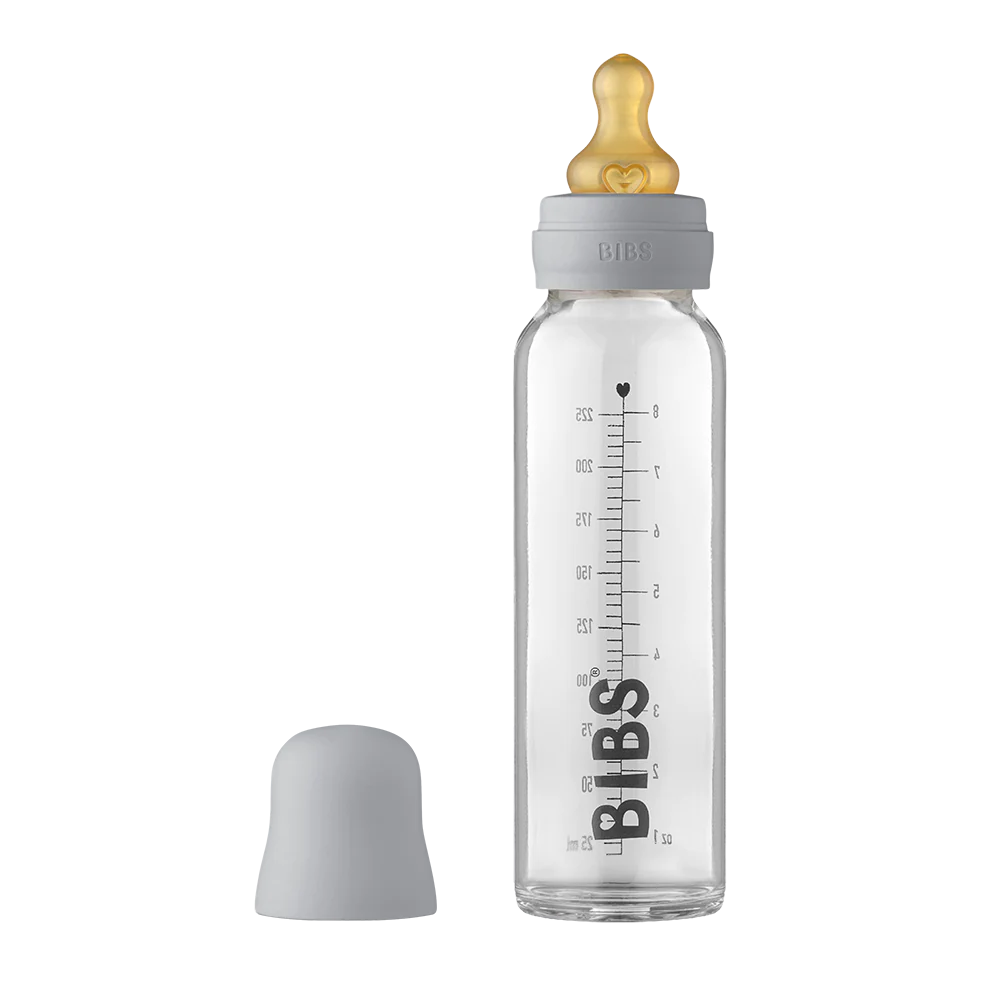 BIBS Baby Glass Bottle Complete Set - 225ml | Cloud