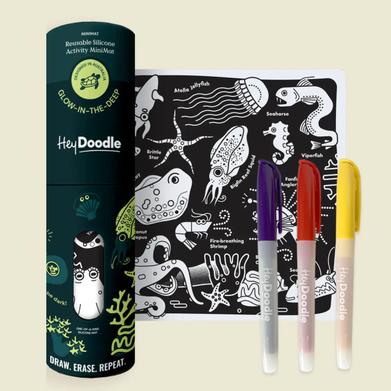 Glow-in-The-Deep Mini Coloring & Doodle Mat