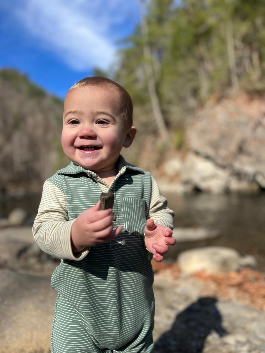 Arlington Cozy Polo Romper | Green & Sage