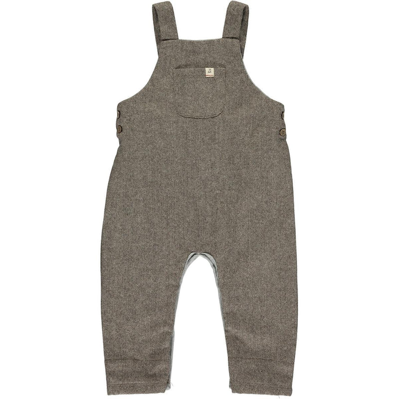 Gleason Woven Overalls | Beige Tweed
