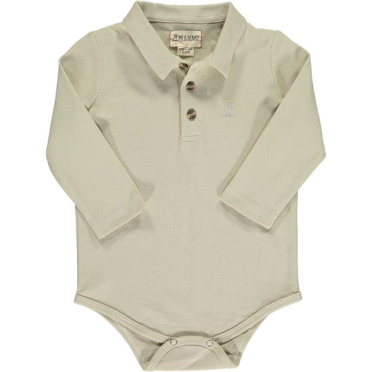 Seymour Polo Onesie | Cream Pique