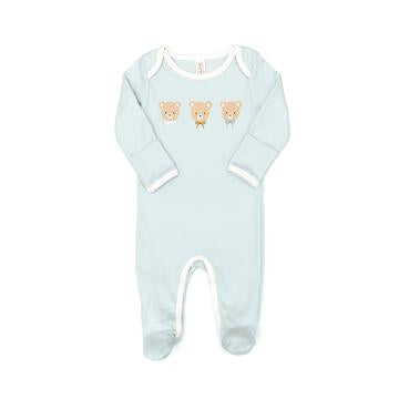 Lap Shoulder Footie- Light Blue