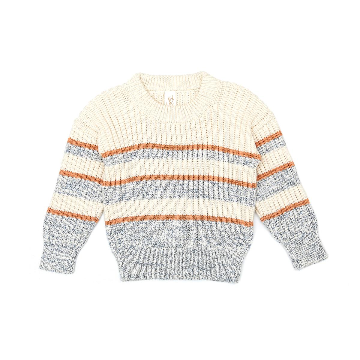 Henry Sweater - Blue and Camel