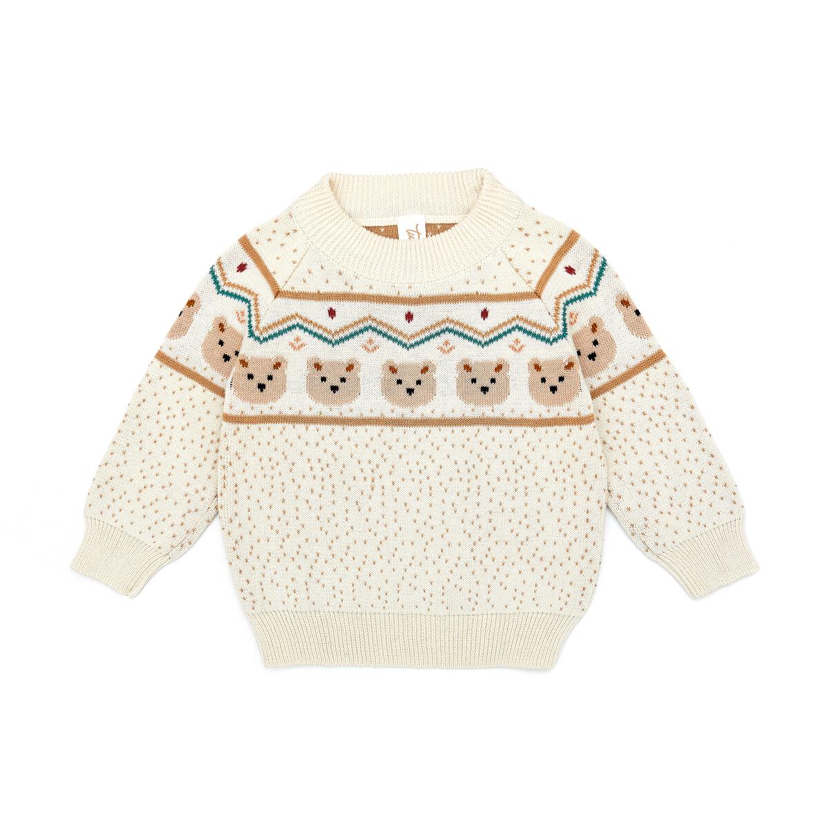 Bear Sweater - Natural & Cashew