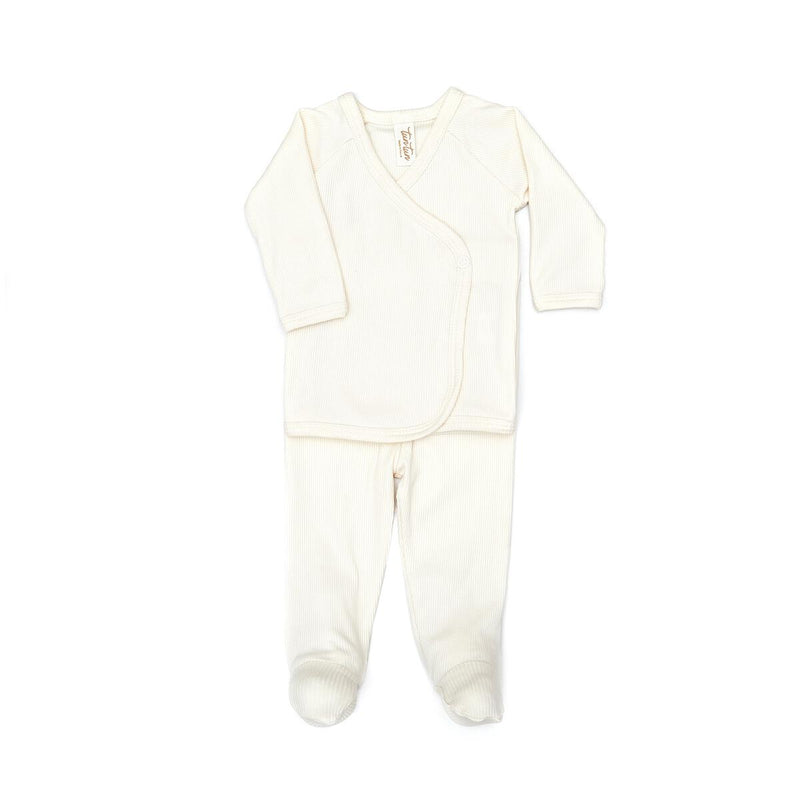Ribbed Kimono Set - Natural