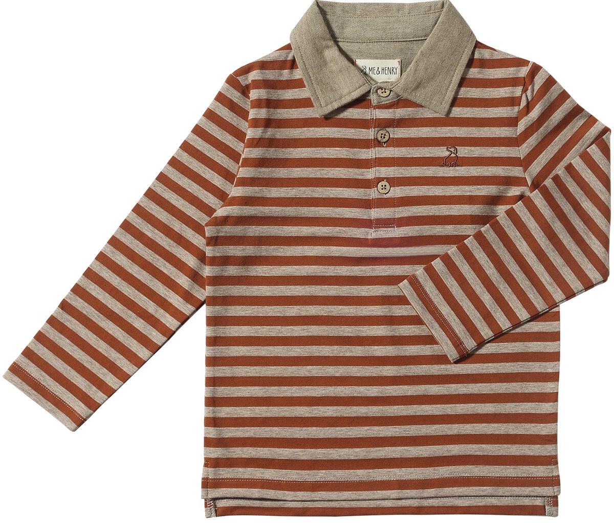 Waverly Polo - Brown/Beige Stripe