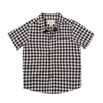 Newlyn Woven Shirt | Navy/White Plaid