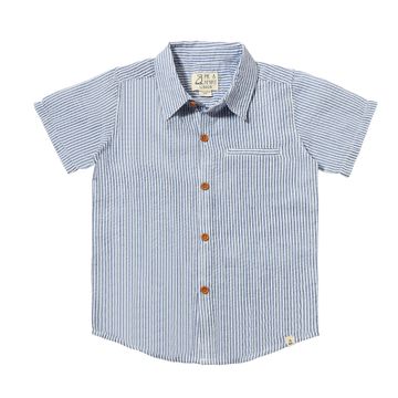 Newport Woven Shirt | Royal/White Seersucker Stripe