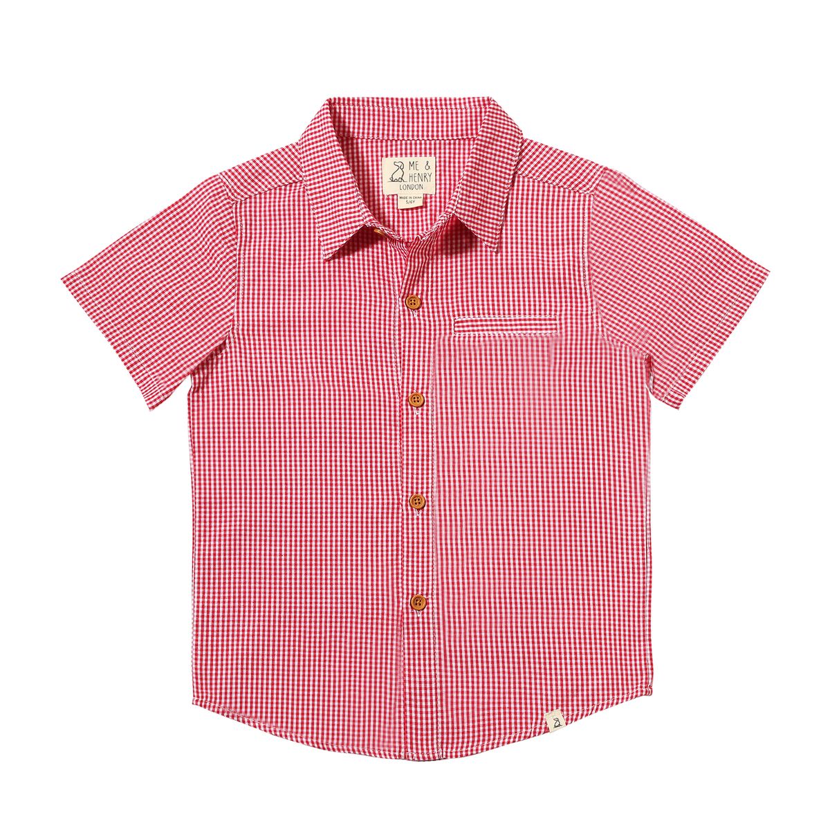 Newport Woven Shirt | Red/White Micro Plaid
