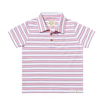 Shipping Polo | Pink/Navy/White