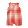 Cabin Playsuit | Red/Cream Plaid