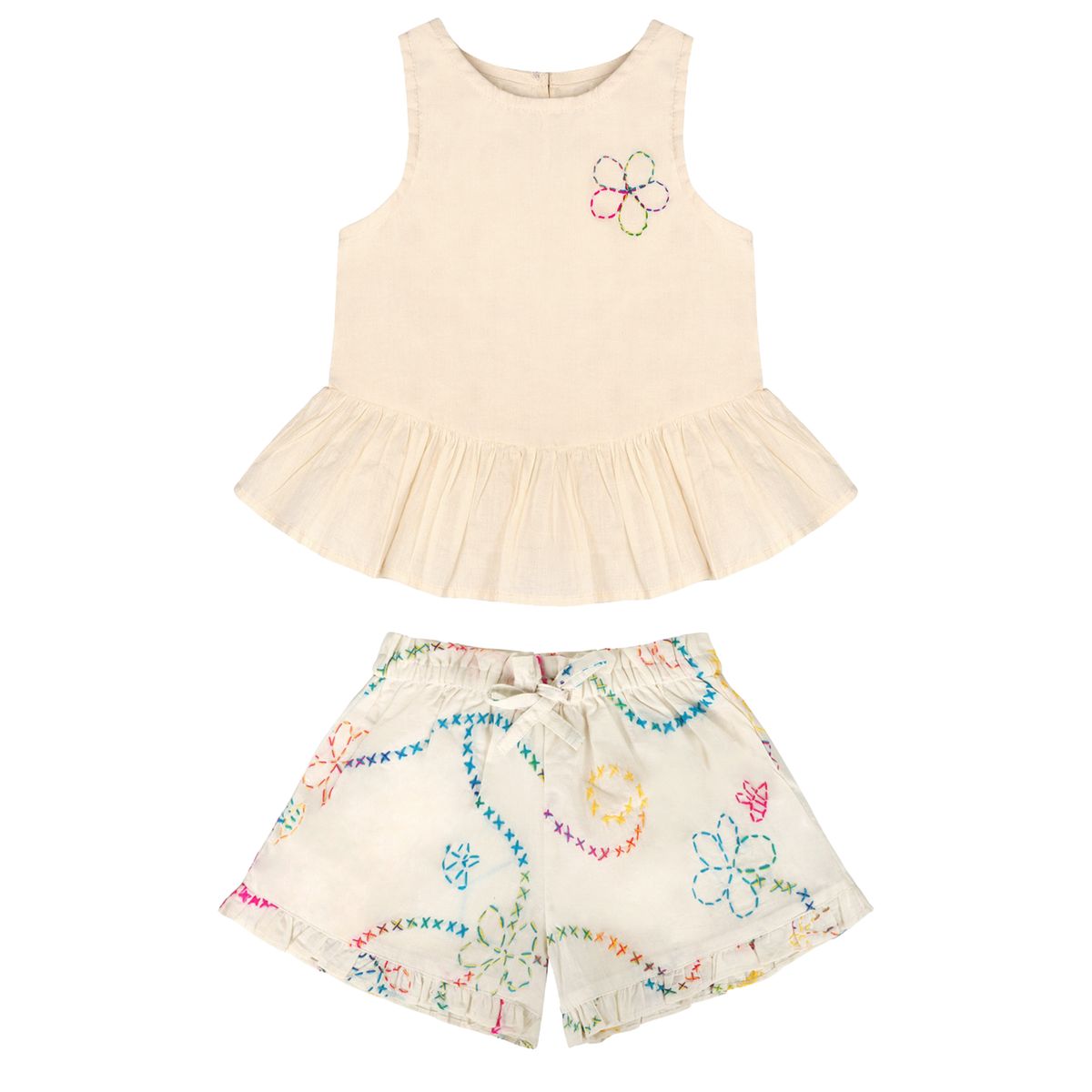 Color Jardin Top + Shorts Set