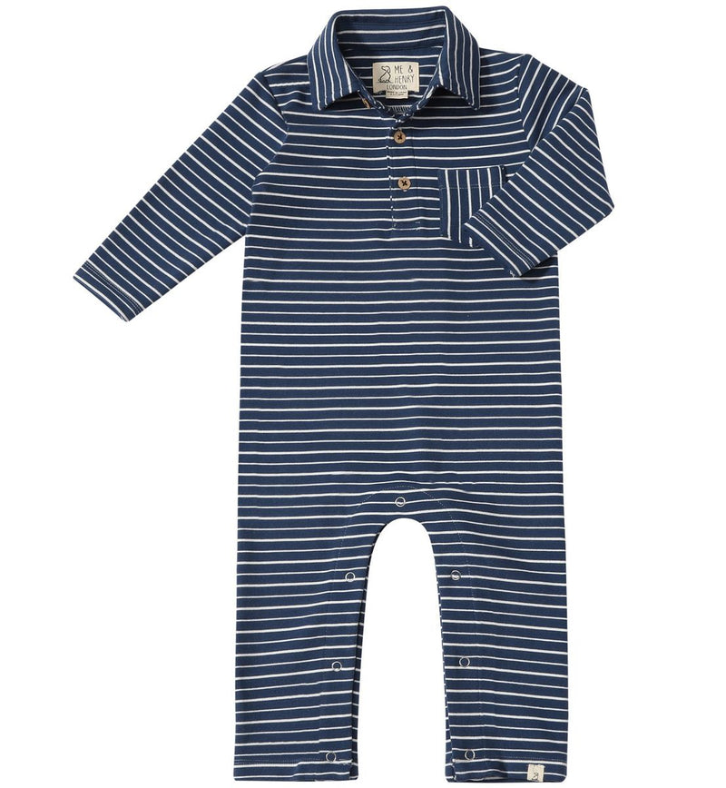 Kingston Polo Romper | Navy/White