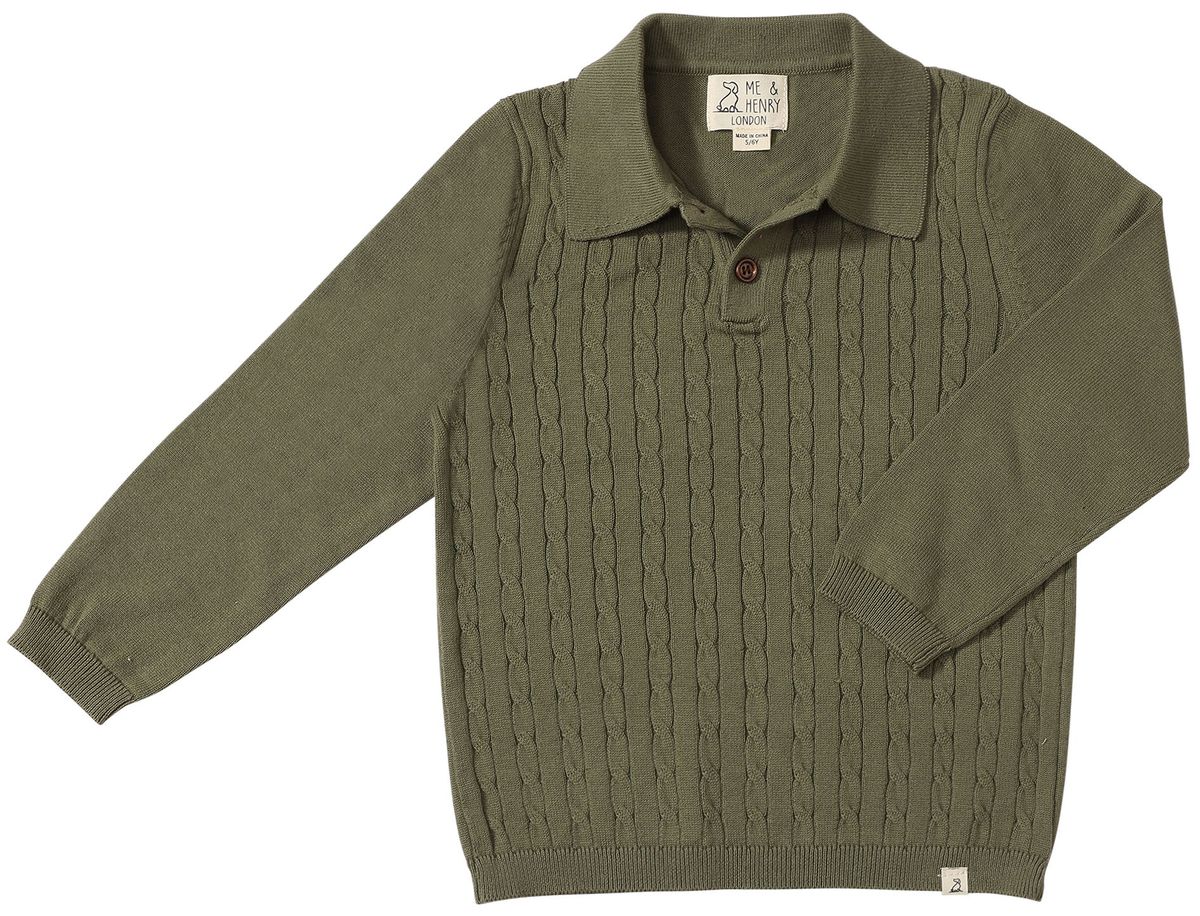 Christian Cable Polo | Olive