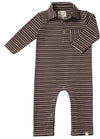 Kingston Polo Romper | Brown/Beige