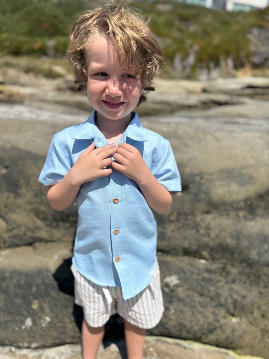 Crew Woven shorts |Beige stripe