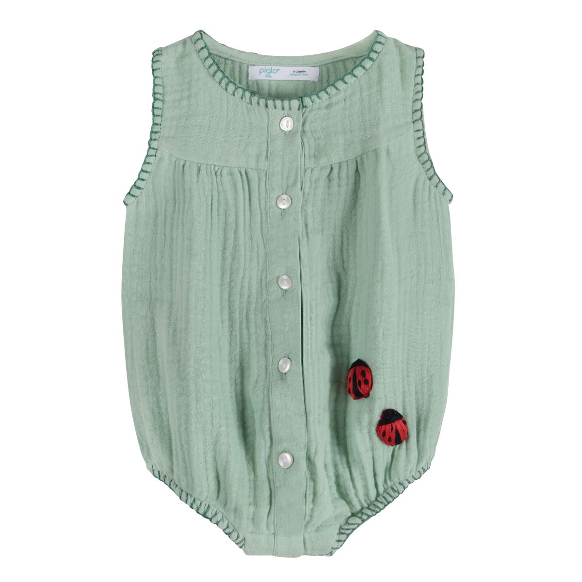 Light Green Ladybug Romper
