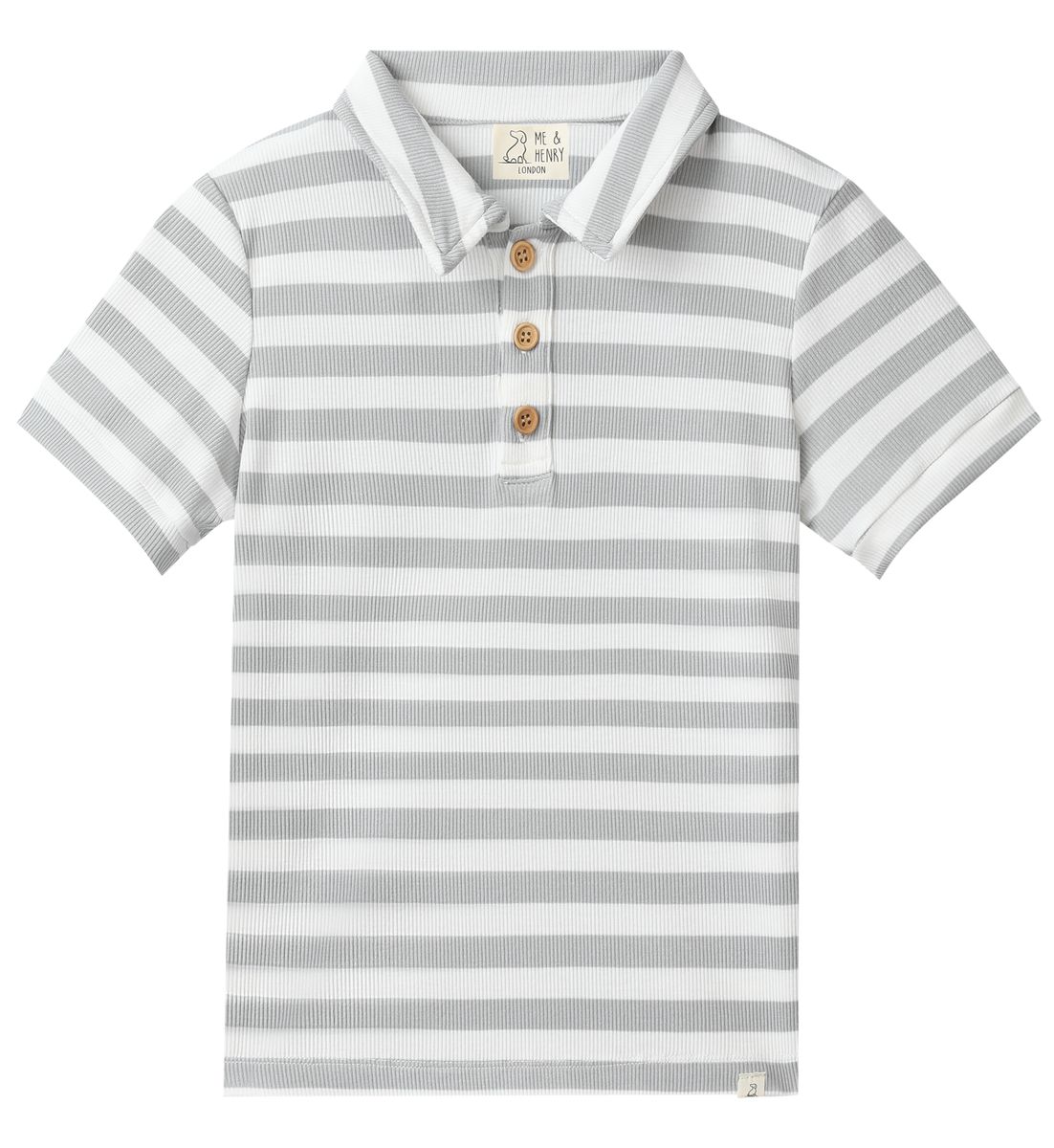 Shipping Polo || Grey/white stripe