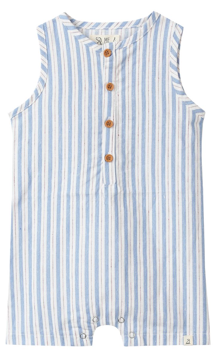 Cabin Playsuit | Blue stripe