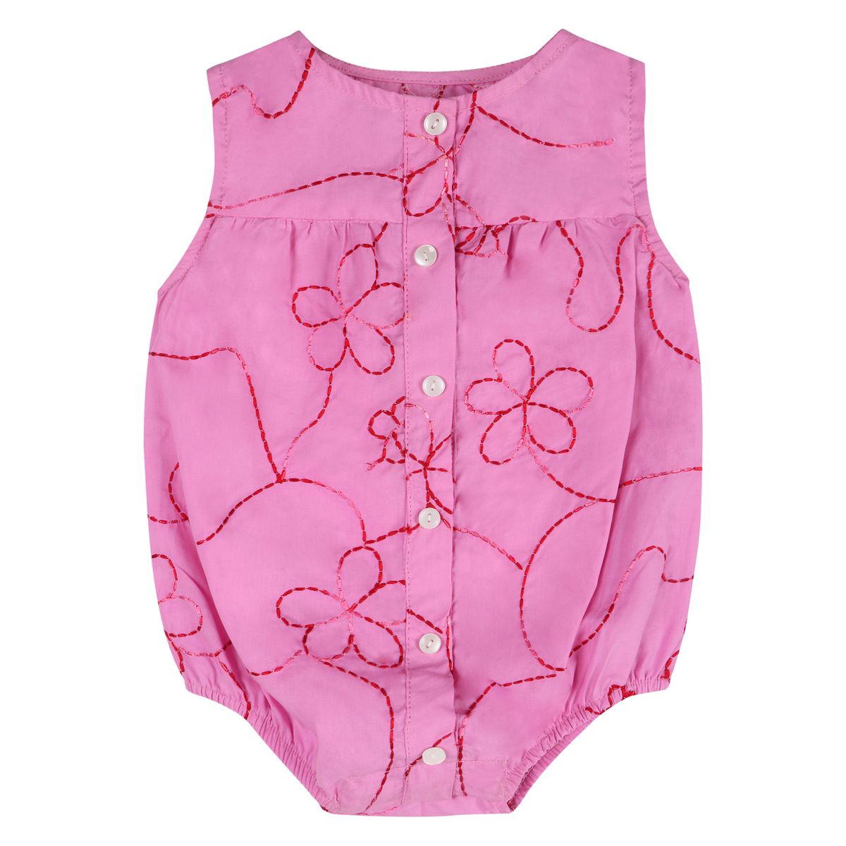 Bold Pink Color Jardin Romper