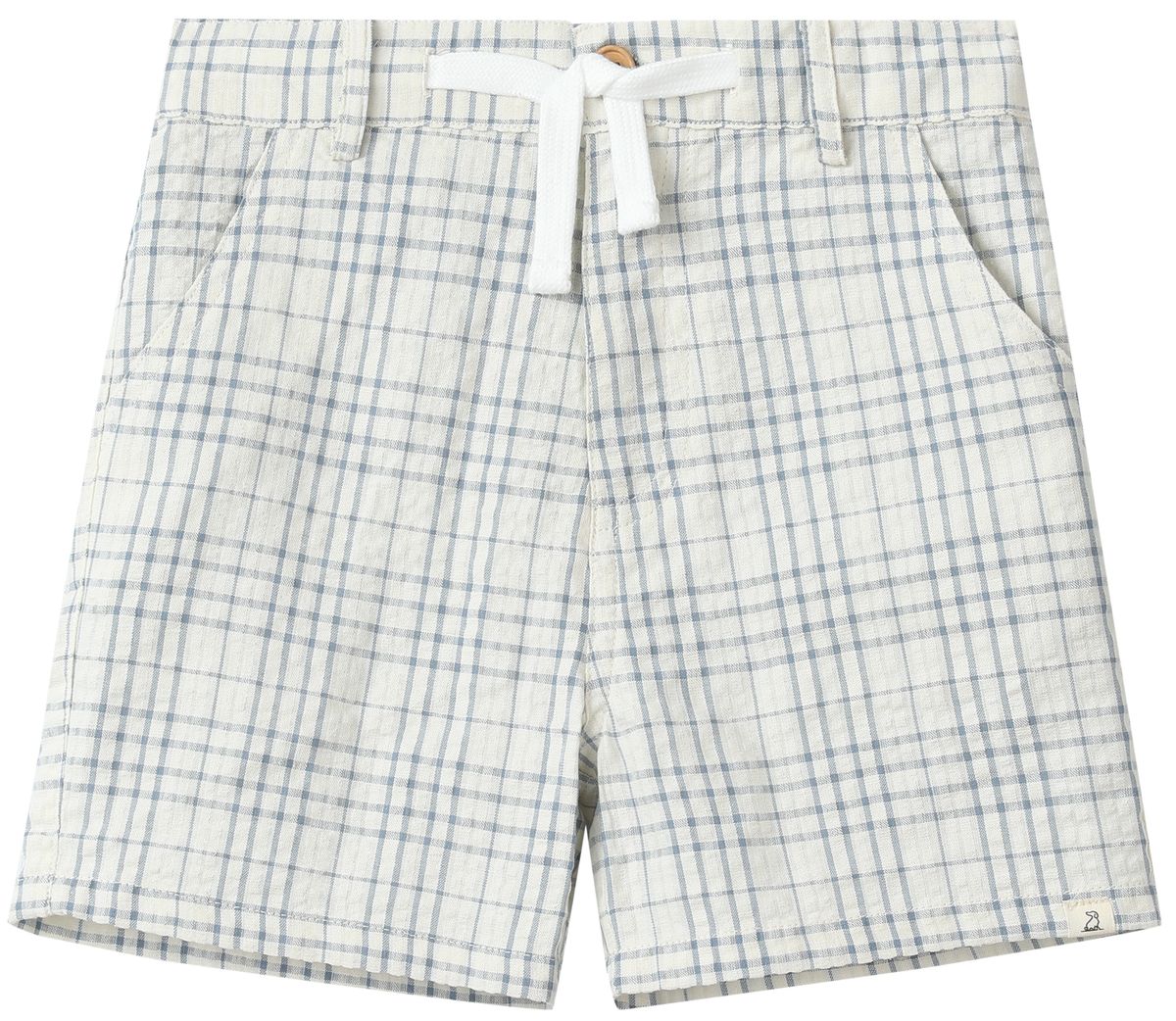Crew Woven shorts | Chambray/cream plaid