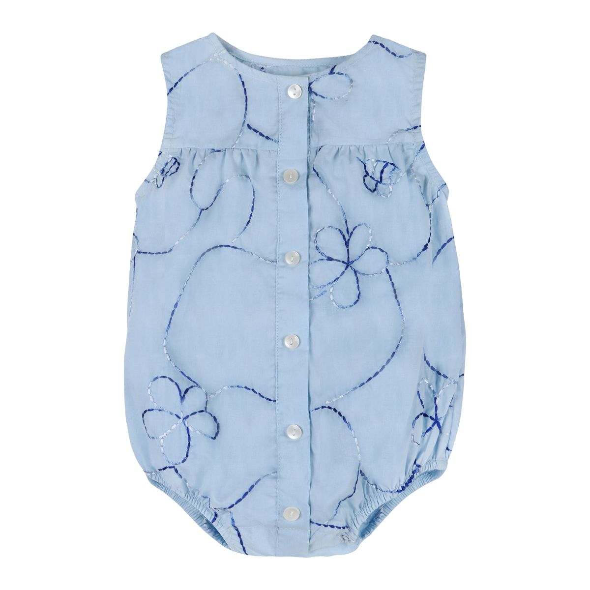 Light Blue Color Jardin Romper