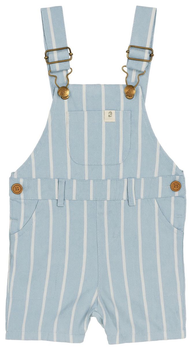 Galleon Woven overalls || Pale chambray stripe