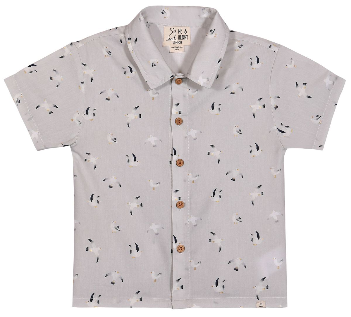 Maui Printed woven shirt | Grey