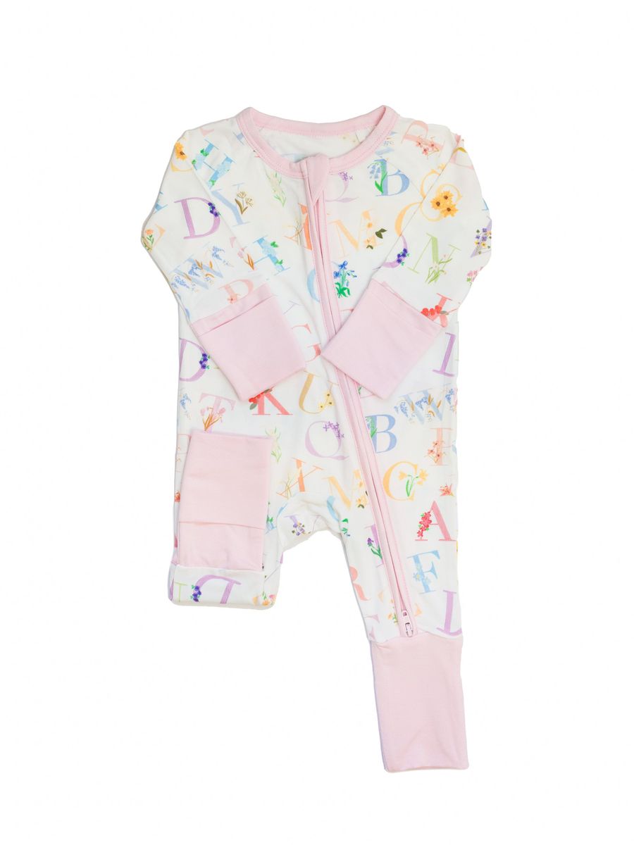 Floral ABC's Sleep Romper