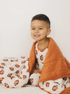 Football Print Bamboo Blanket