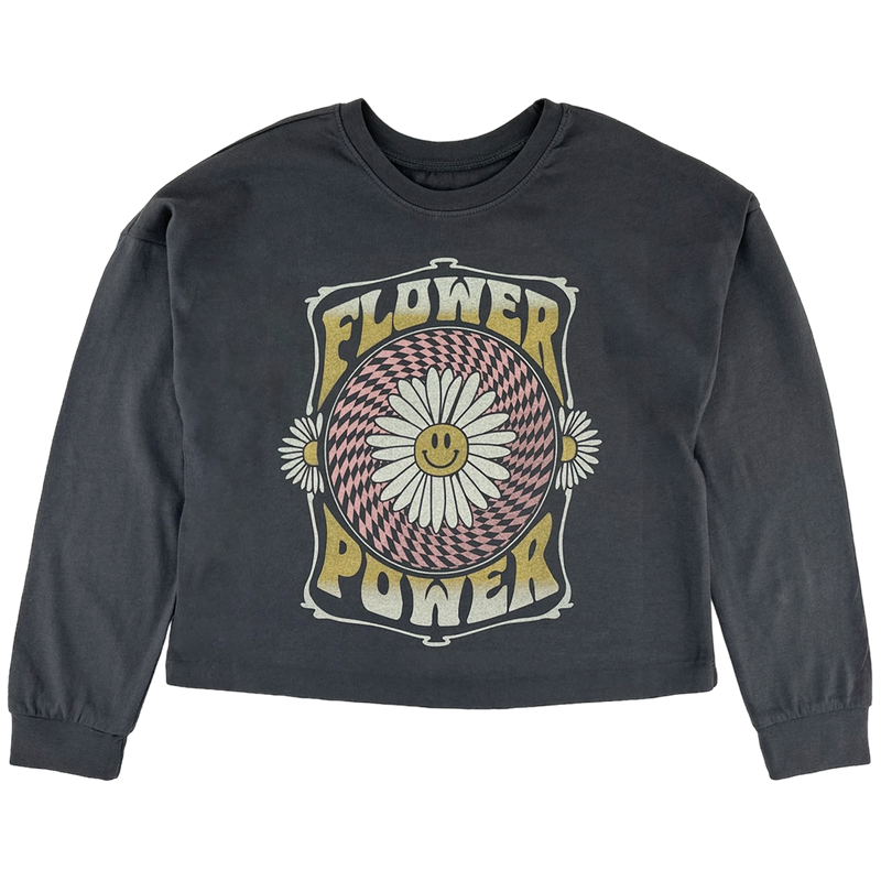 Flower Power Oversized Long Sleeve Tee