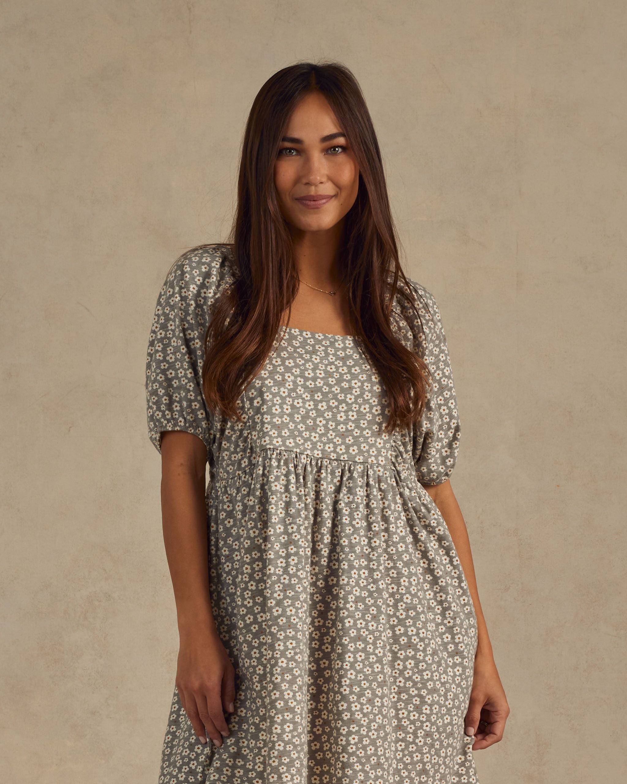 Brea Dress - Blue Ditsy