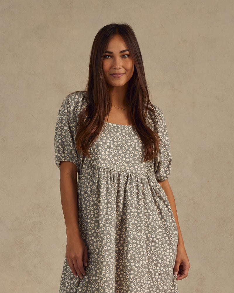 Brea Dress - Blue Ditsy