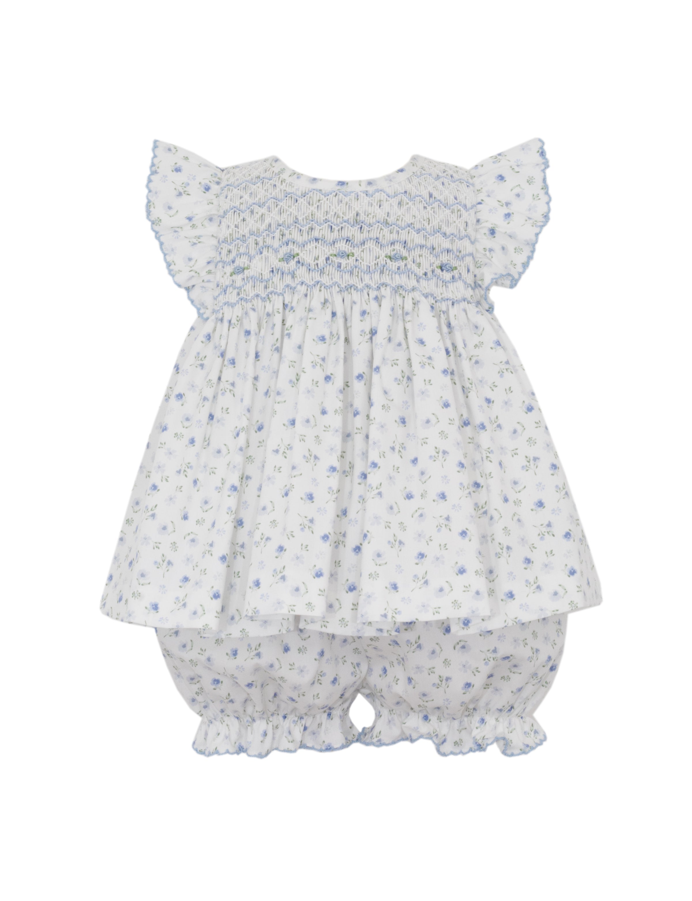 Lily French Blue Floral Bloomer Set