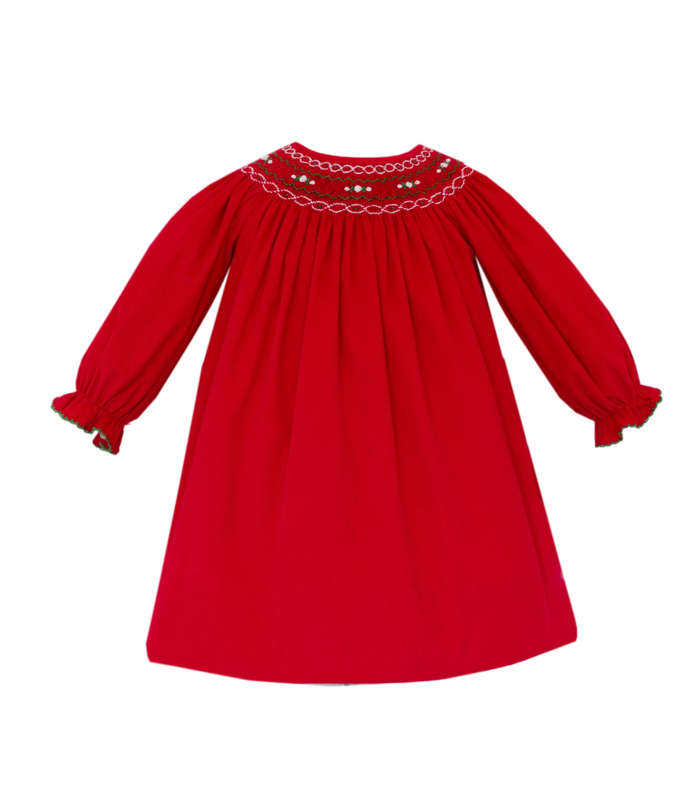 Red Corduroy Bishop Dress