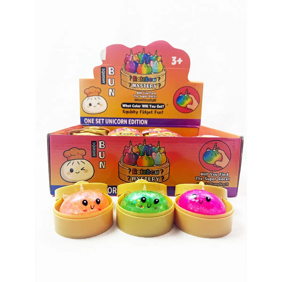 Glitter Unicorn Mini Dumpling Squishy Toy