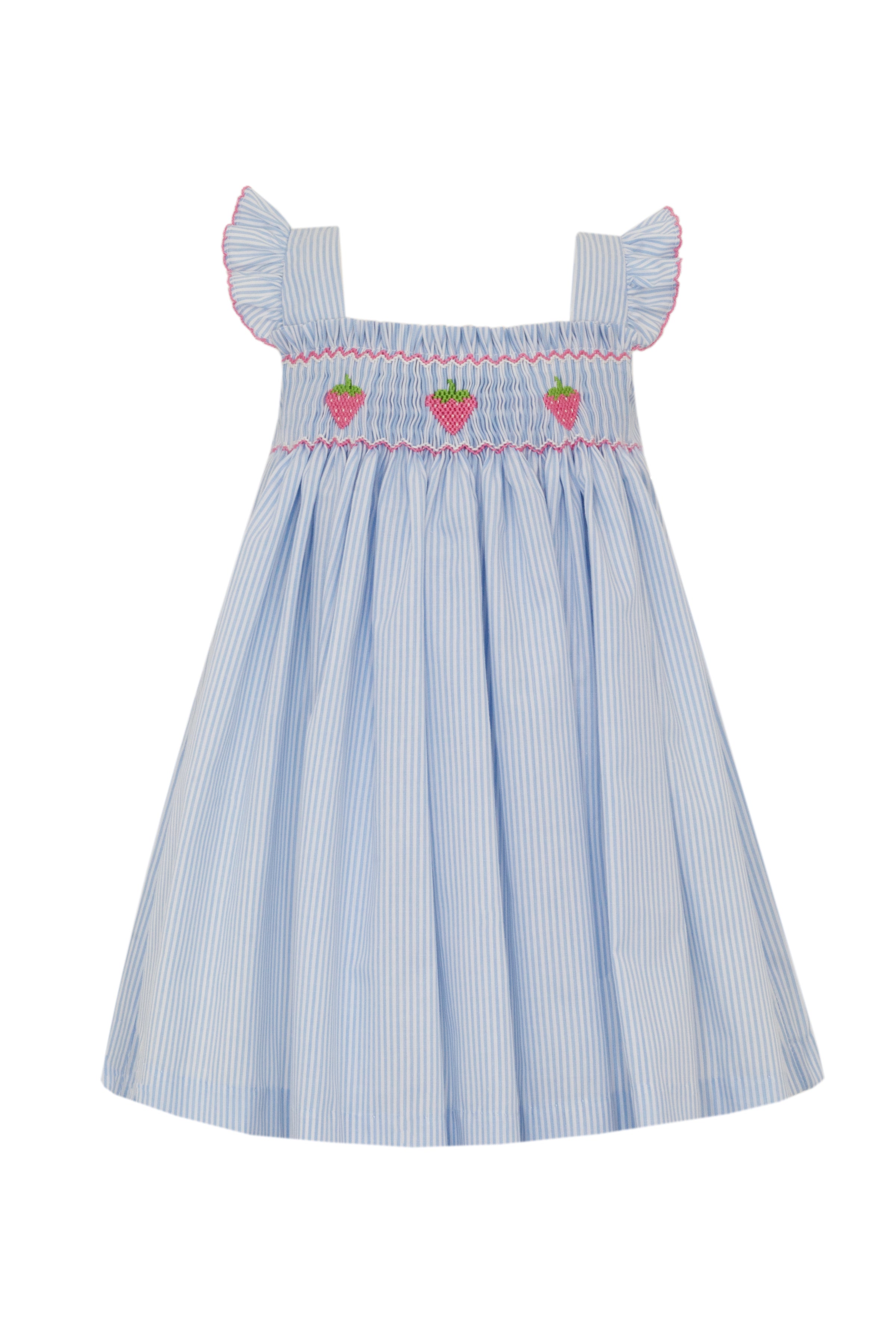 Strawberry Blue Stripe Sundress