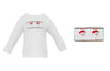 Santa Face Smocked White Knit Set