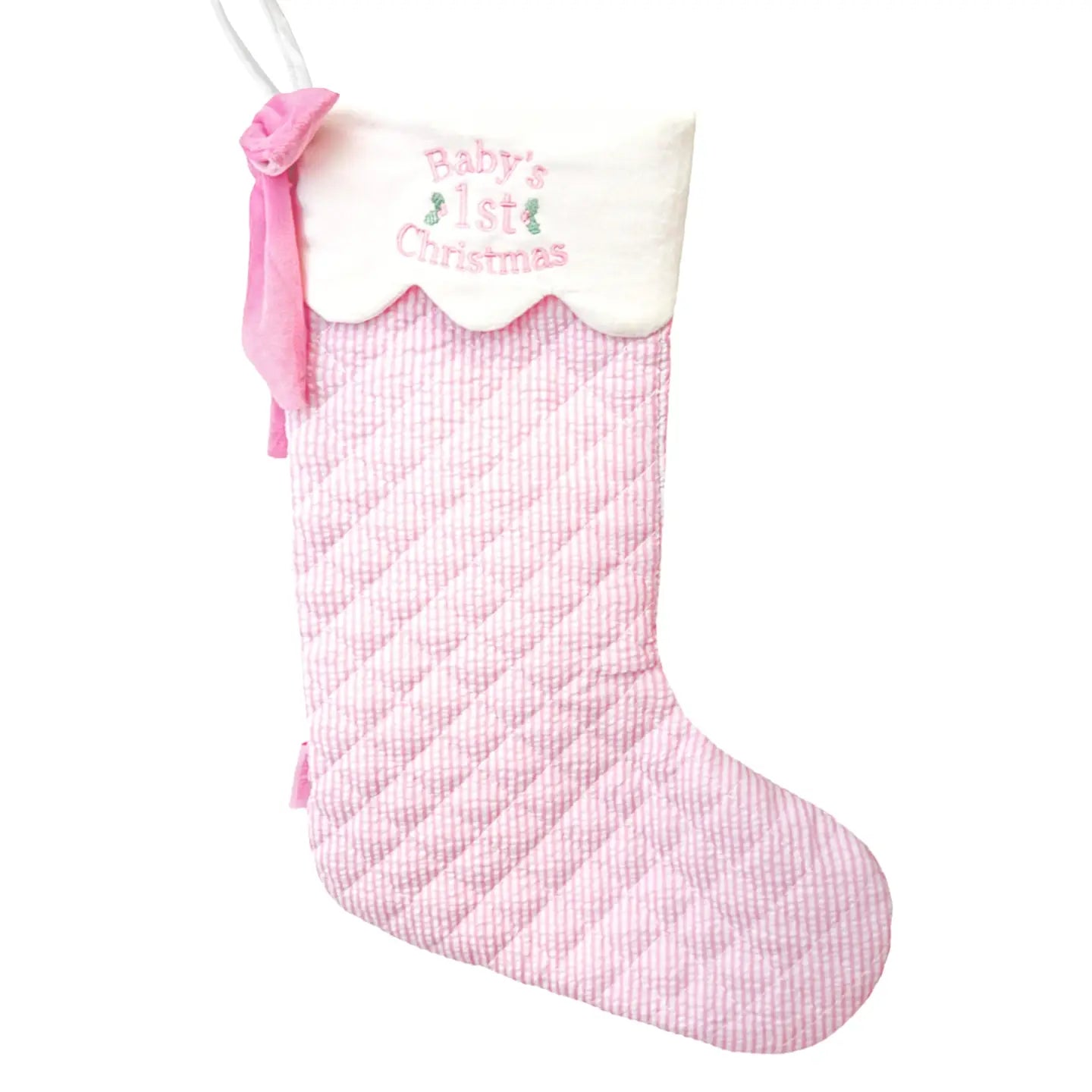 Baby's 1st Christmas Stocking | Pink