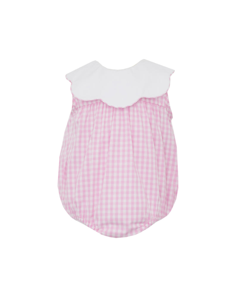 Scalloped Collar Bubble- Pink Gingham