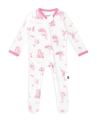 Zippered Footie - Toile Ballet