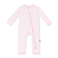 Zippered Romper || Small Sakura Stripe