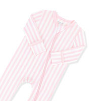 Zippered Romper || Small Sakura Stripe