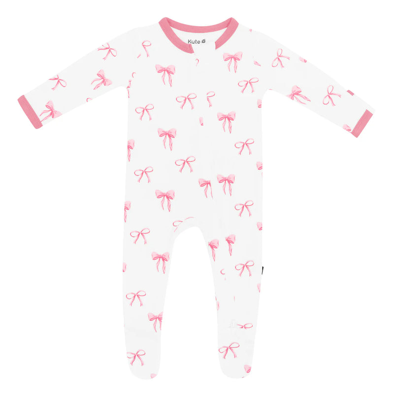 Zippered Footie - Bows