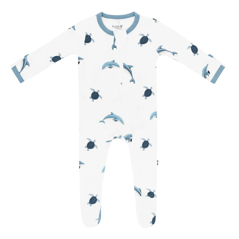 Zippered Footie | Dolphin
