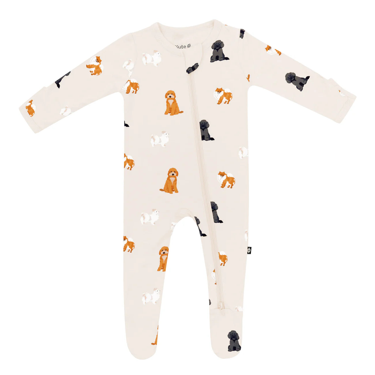 Zippered Footie - Fluffy Dog