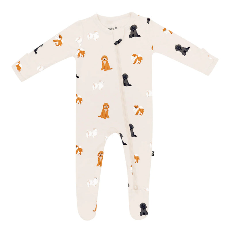 Zippered Footie - Fluffy Dog